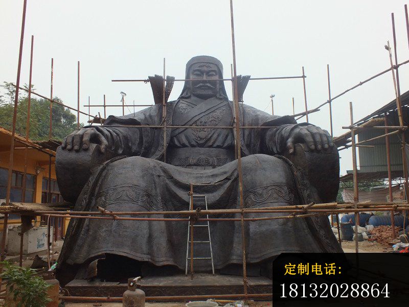 成吉思汉铜雕历史名人雕塑 (2)_800*600