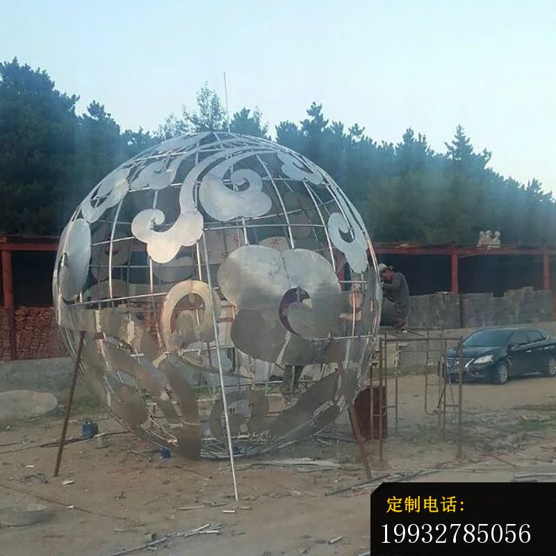 不锈钢花球雕塑，广场不锈钢球雕塑 (2)_800*800