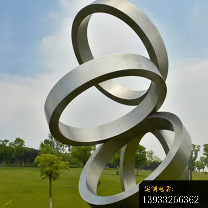 公园不锈钢环环相扣景观摆件雕塑_800*800