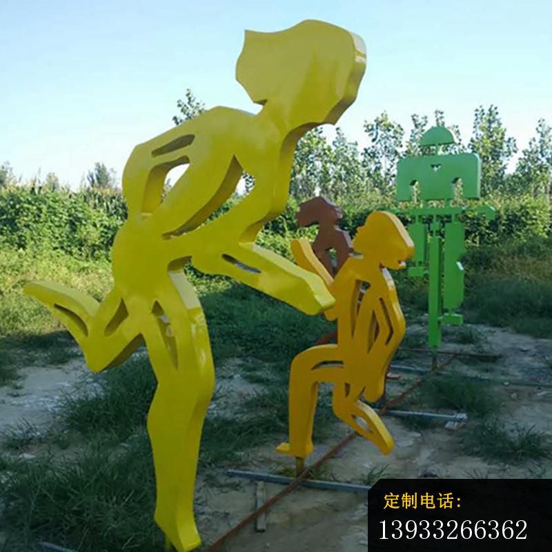 公园不锈钢剪影人物景观雕塑_800*800