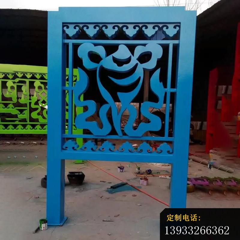 广场不锈钢剪纸造型雕塑_800*799