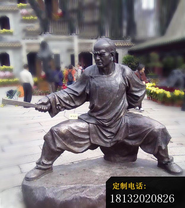 黄飞鸿铜雕 古代人物铜雕_624*700