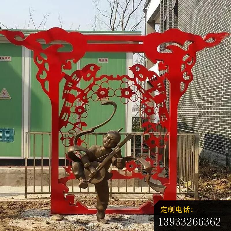 不锈钢剪纸景观标志雕塑_800*800