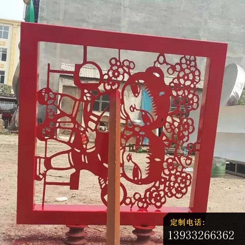 公园不锈钢剪纸景观雕塑_800*800