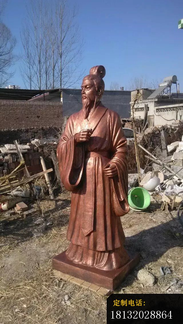 仿铜古人雕塑玻璃钢人物雕塑 (3)_640*1135