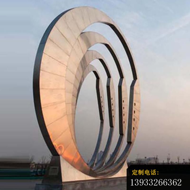 广场不锈钢空心抽象标志雕塑_800*800