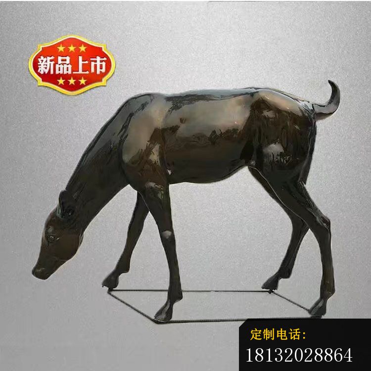 仿铜小鹿雕塑玻璃钢动物雕塑 (2)_750*750