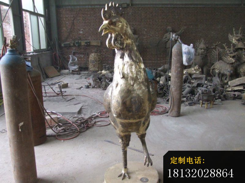 公鸡铜雕铸铜动物雕塑 (1)_800*600