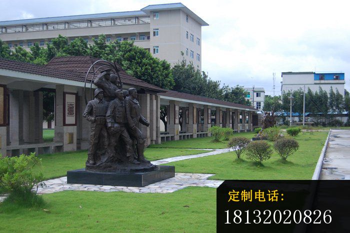 军人铜雕，公园人物铜雕_700*465