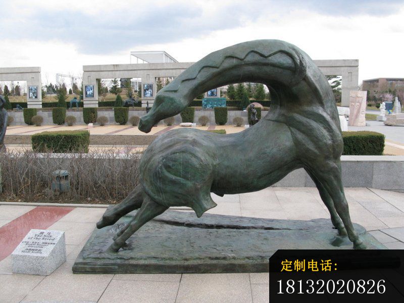 骏马铜雕，抽象动物铜雕_800*600