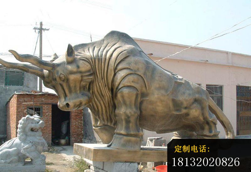 开荒牛铜雕，广场景观铜雕_800*550