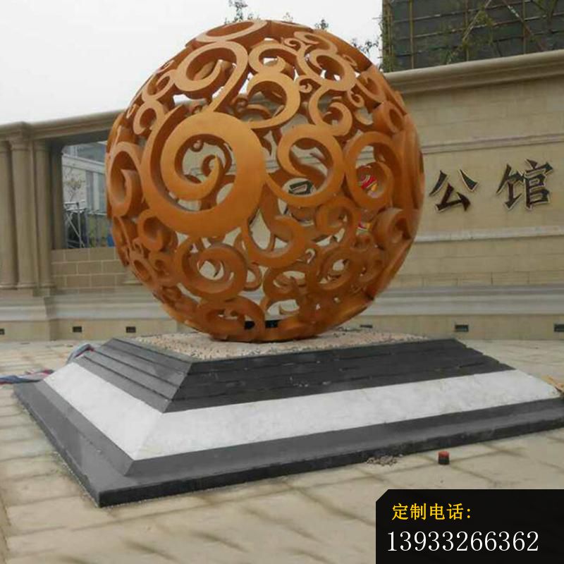 小区不锈钢镂空球景观摆件雕塑
_800*800