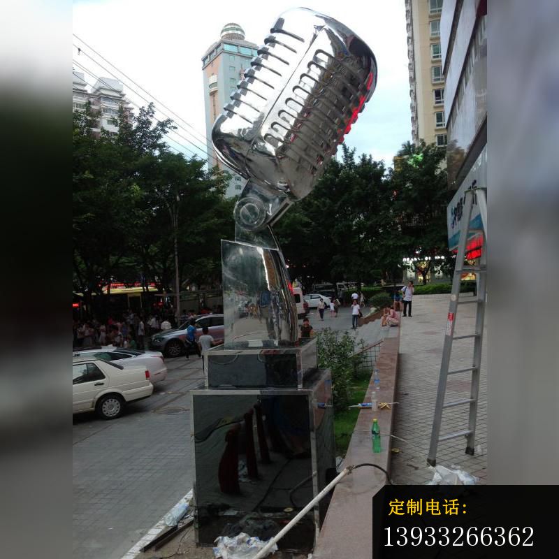 不锈钢麦克风景观雕塑_800*800