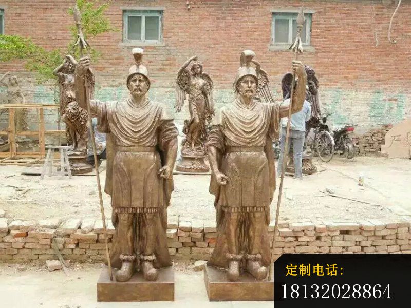 古罗马战士铜雕广场人物雕塑_800*600