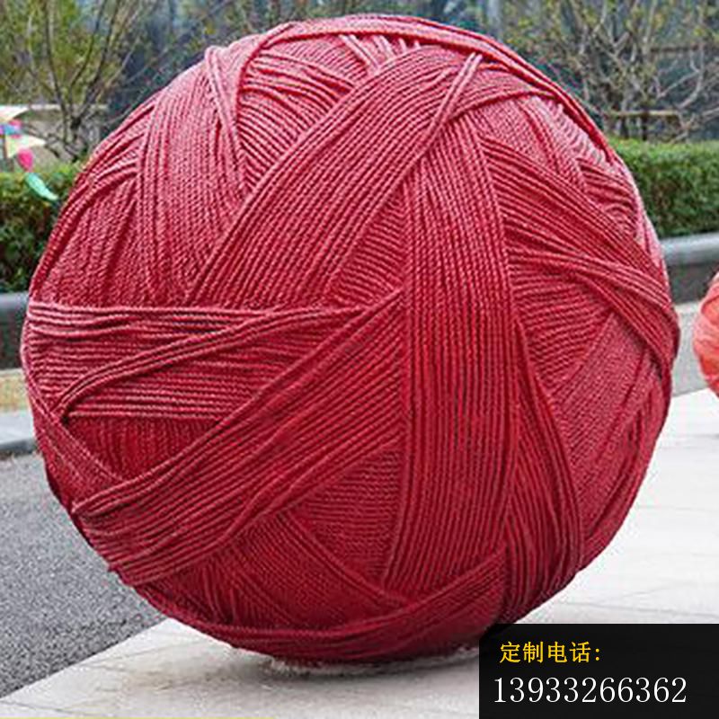 广场不锈钢毛线球景观雕塑_800*800
