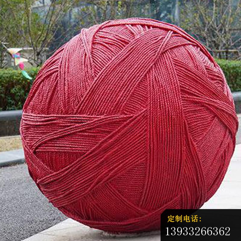 广场不锈钢毛线球摆件雕塑_800*800