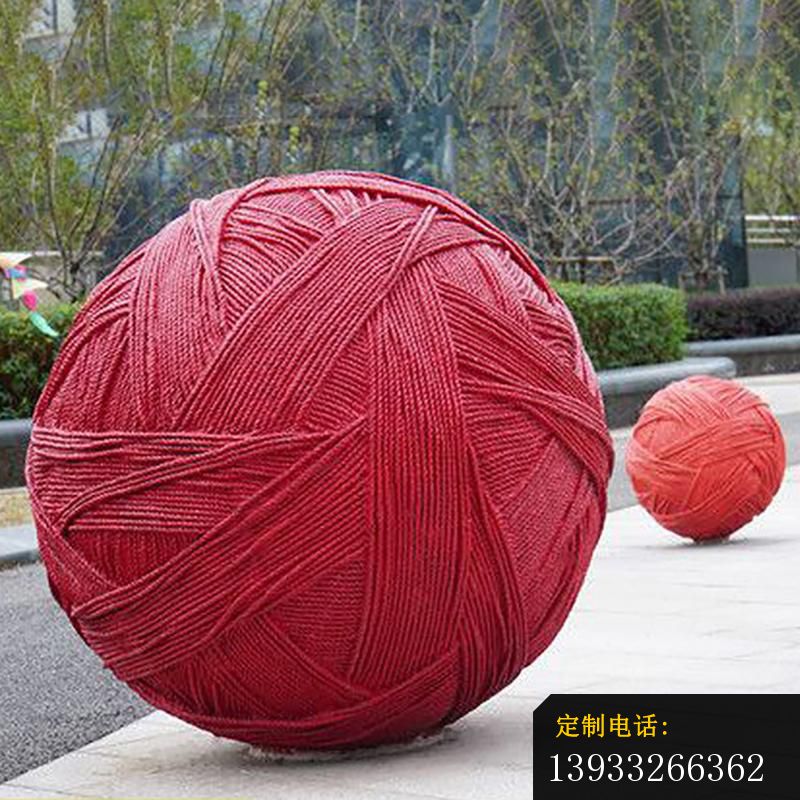 广场不锈钢毛线球造型雕塑_800*800