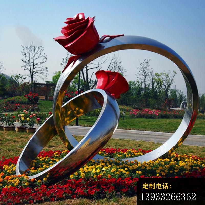 不锈钢玫瑰戒指经过雕塑_800*800