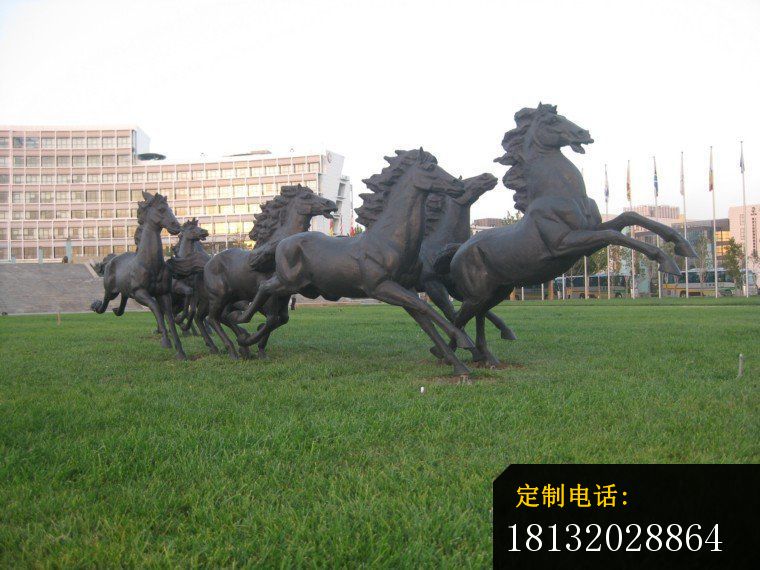 黑马奔腾雕塑公园铜雕马 (3)_760*570