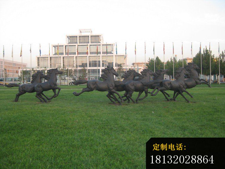黑马奔腾雕塑公园铜雕马 (1)_760*570