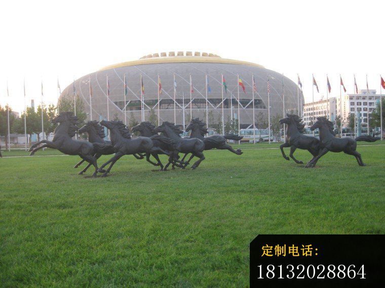 黑马奔腾雕塑公园铜雕马 (2)_760*570