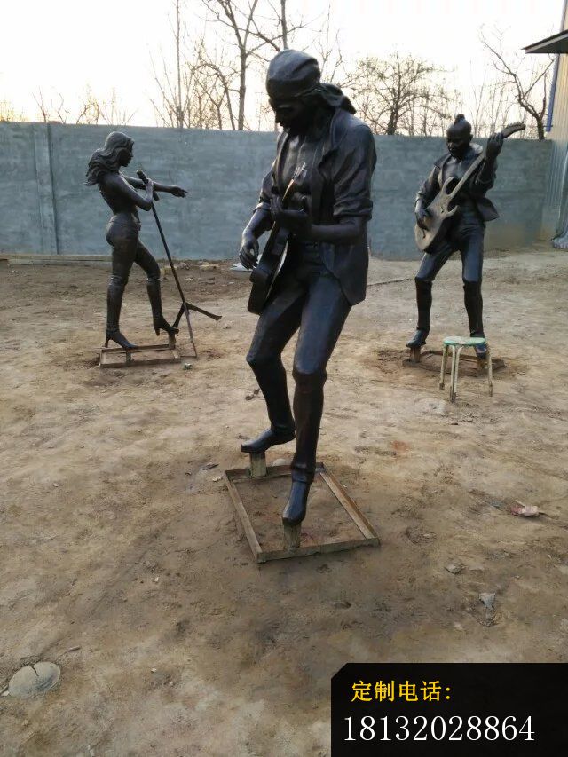 乐队演奏雕塑广场人物铜雕 (4)_640*853