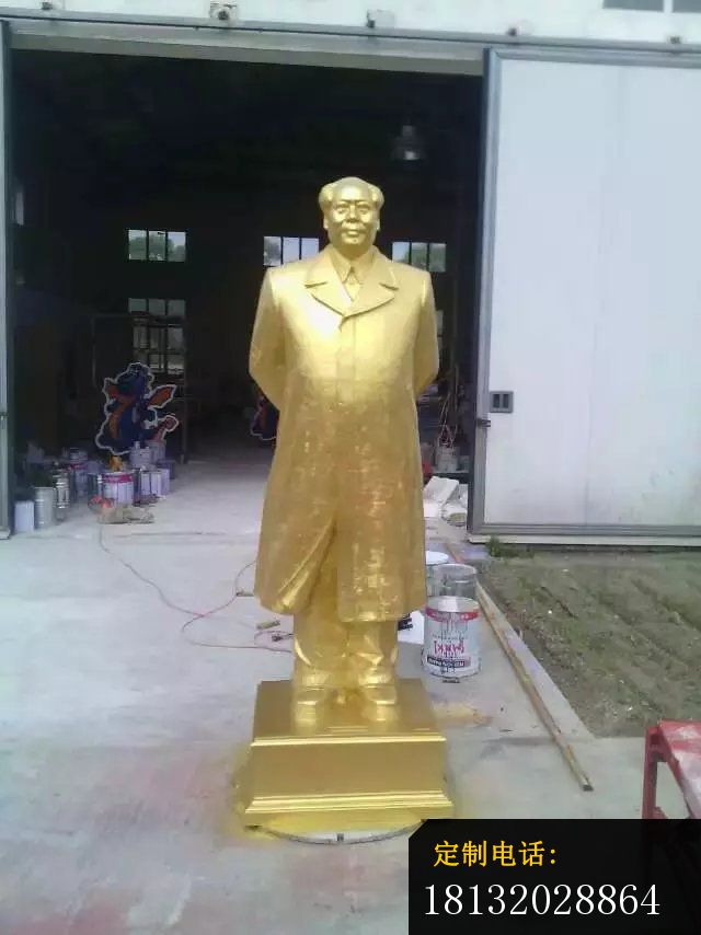 毛主席铜雕广场伟人雕塑 (1)_640*854