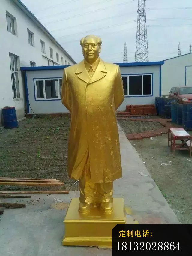 毛主席铜雕广场伟人雕塑 (2)_640*853