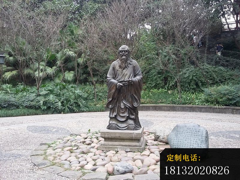 老子铜雕，古代名人铜雕 (2)_800*600