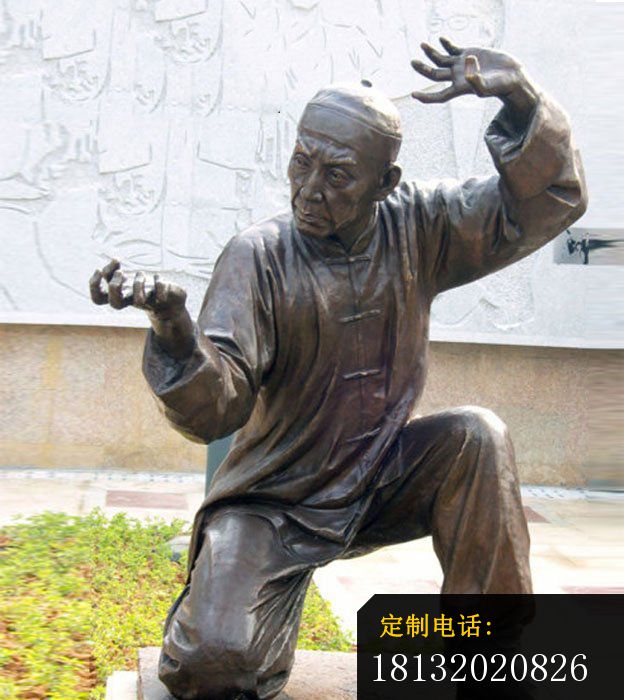 练功夫的人物铜雕 古代人物铜雕_624*700