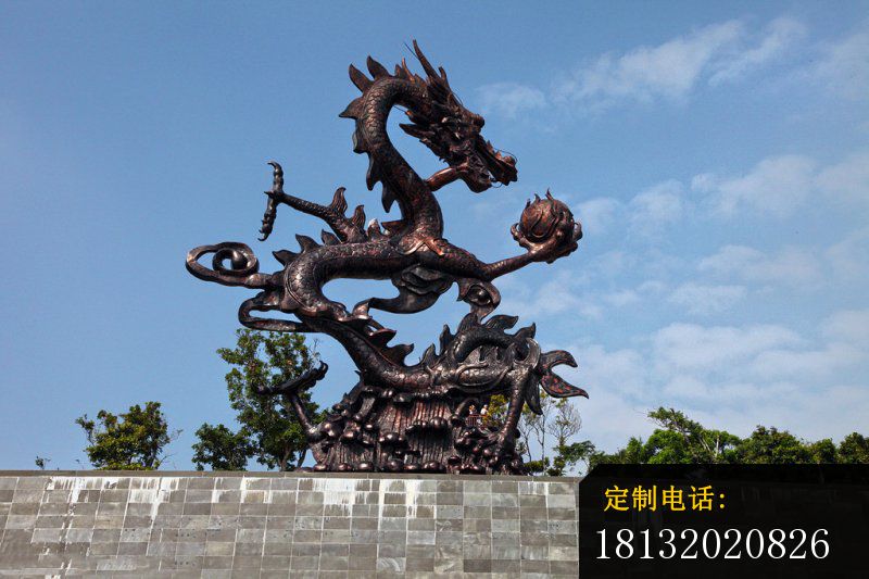 龙戏珠铜雕，广场景观铜雕_800*533