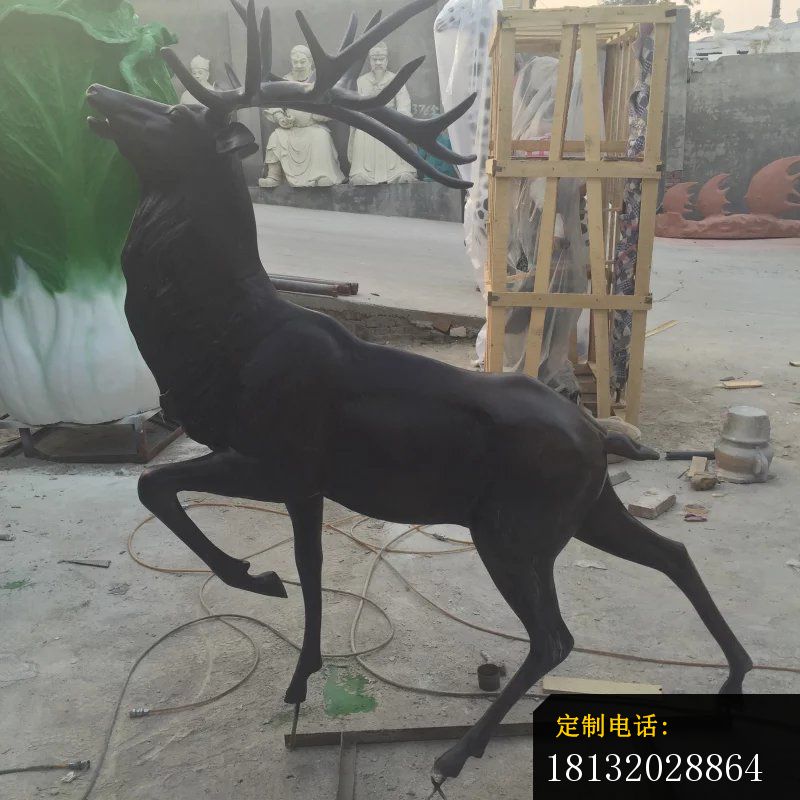 铜雕羚羊公园动物雕塑 (2)_800*800