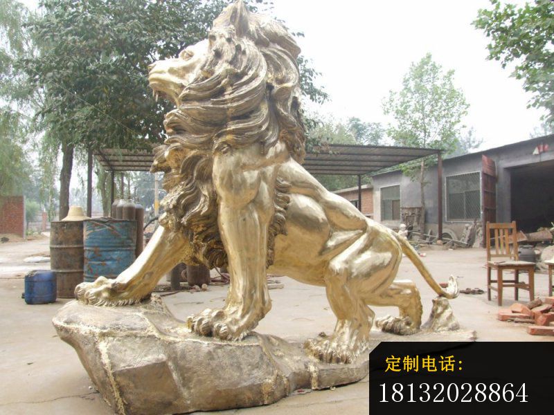 铜雕狮子铸铜狮子雕塑 (2)_800*600