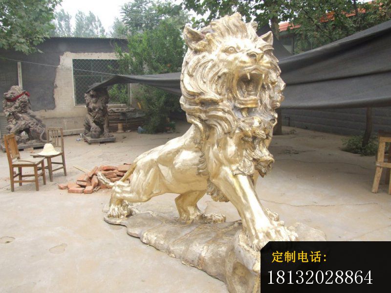 铜雕狮子铸铜狮子雕塑 (1)_800*600