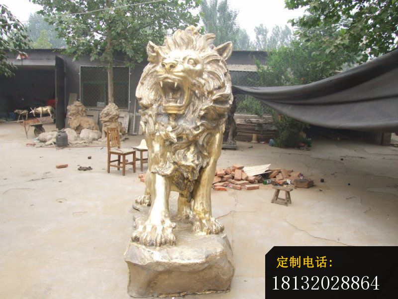 铜雕狮子铸铜狮子雕塑 (4)_800*600