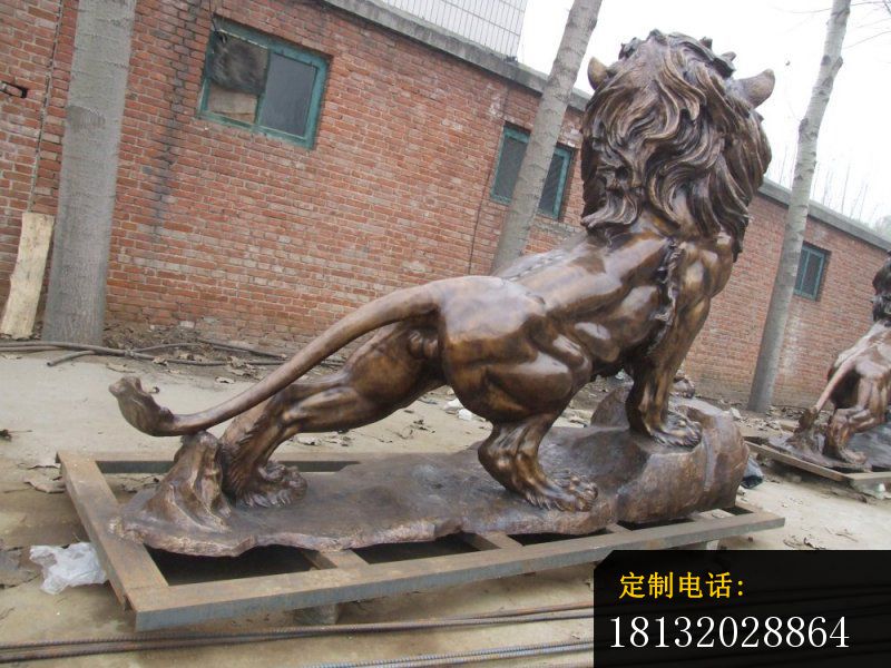 铜狮子雕塑企业动物铜雕 (3)_800*600
