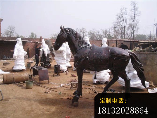 小马铜雕广场公园动物雕塑 (3)_670*502