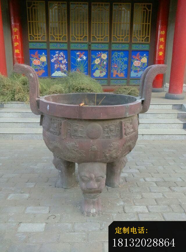 铸铜香炉雕塑寺庙香炉铜雕 (2)_640*863