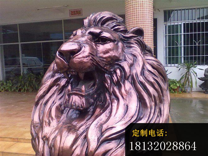紫铜狮子雕塑西洋狮子铜雕 (3)_670*502