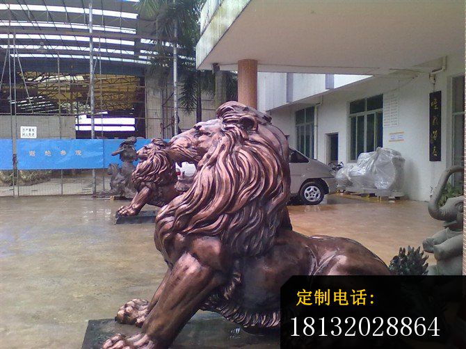 紫铜狮子雕塑西洋狮子铜雕 (4)_670*502