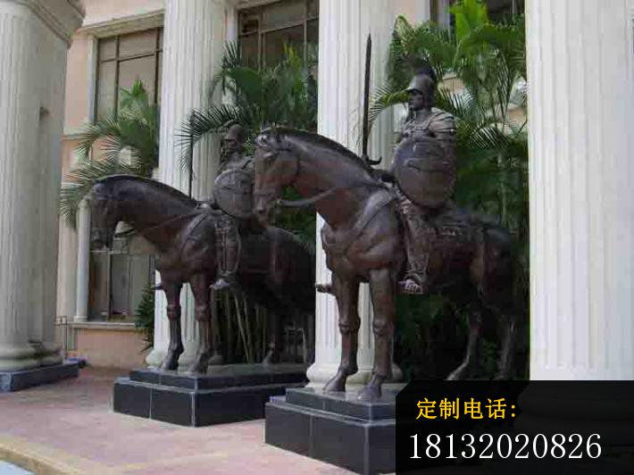 骑马的罗马士兵铜雕，酒店门口人物铜雕_710*532