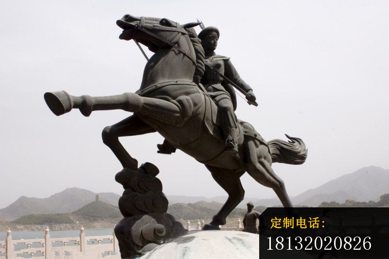 骑马的西方人物铜雕，公园景观铜雕 (2)_800*532