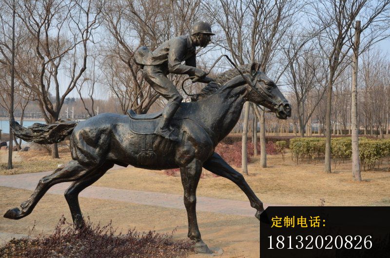 骑马的战士铜雕，公园小品铜雕_800*529