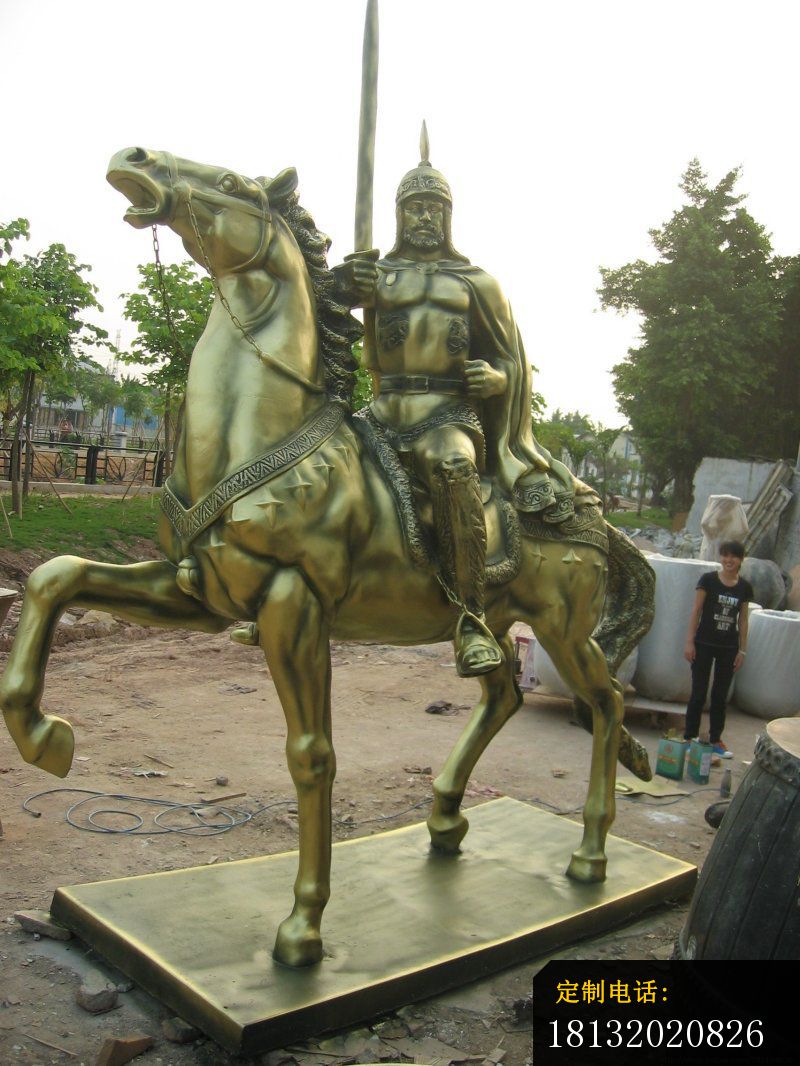 骑马的战士铜雕，西方人物铜雕_800*1066