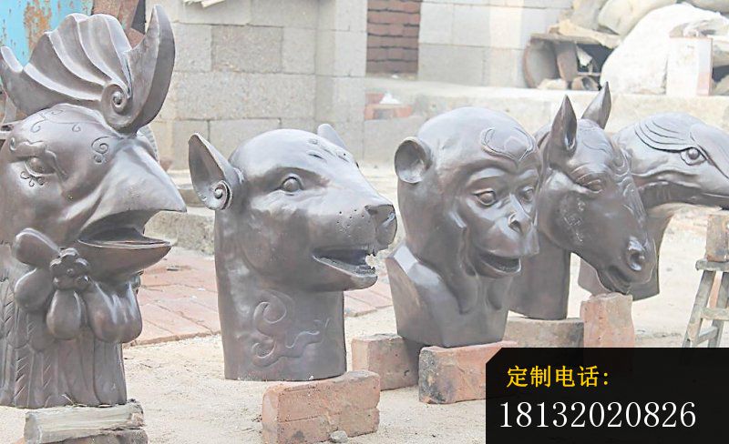 十二生肖兽首铜雕，动物铜雕_800*488