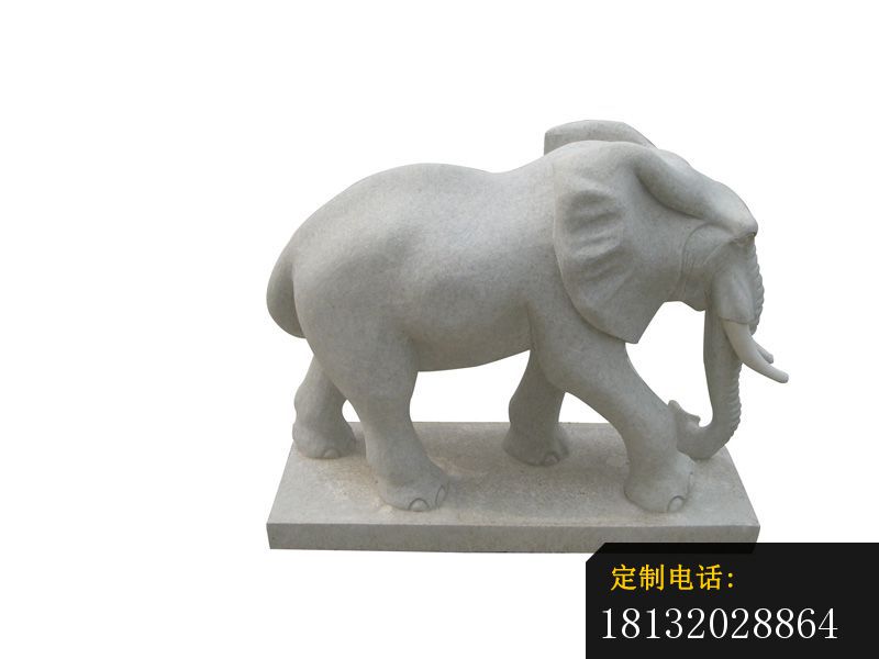 大理石大象雕塑公园动物石雕_800*600