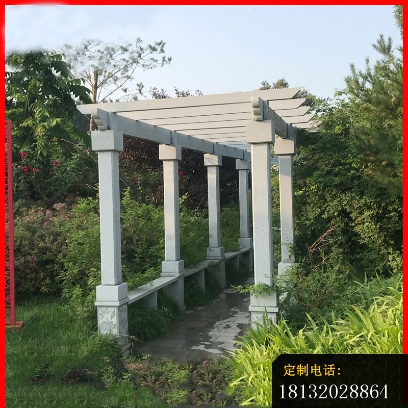 大理石公园走廊雕塑，公园石雕长廊_800*800