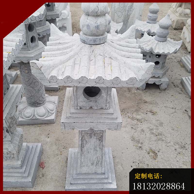 大理石石灯笼，寺庙石雕灯 (4)_800*800