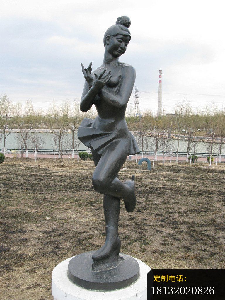 跳舞的女孩雕塑公园人物铜雕_768*1024