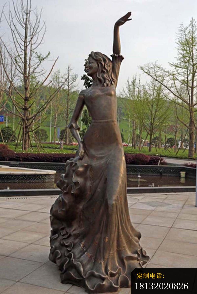 跳舞的女孩铜雕，公园人物铜雕_800*1192